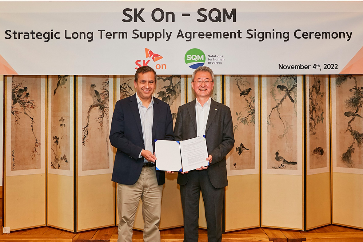 5年供应5.7万吨!韩国电池制造商SK On再锁SQM氢氧化锂供应.jpg 5年供应5.7万吨!韩国电池制造商SK On再锁SQM氢氧化锂供应.jpg