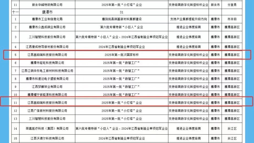 鑫铂瑞获第一批次国家标杆企业和第一批次“小灯塔”称号 鑫铂瑞获第一批次国家标杆企业和第一批次“小灯塔”称号