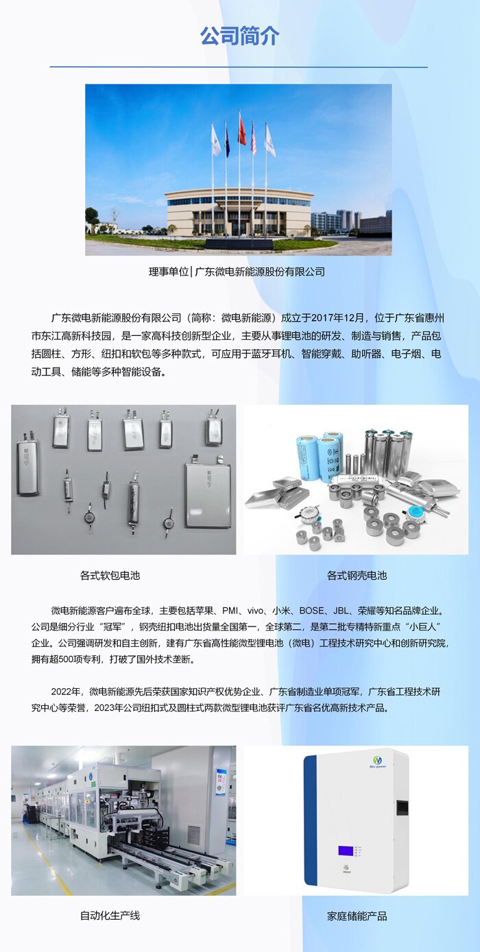 理事单位丨广东微电新能源股份有限公司