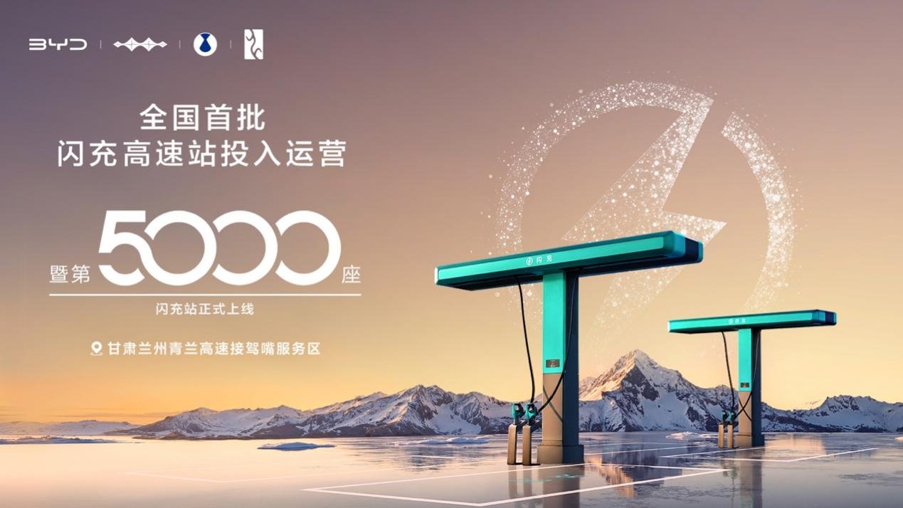 5000座！比亚迪全国首批闪充高速站投入运营