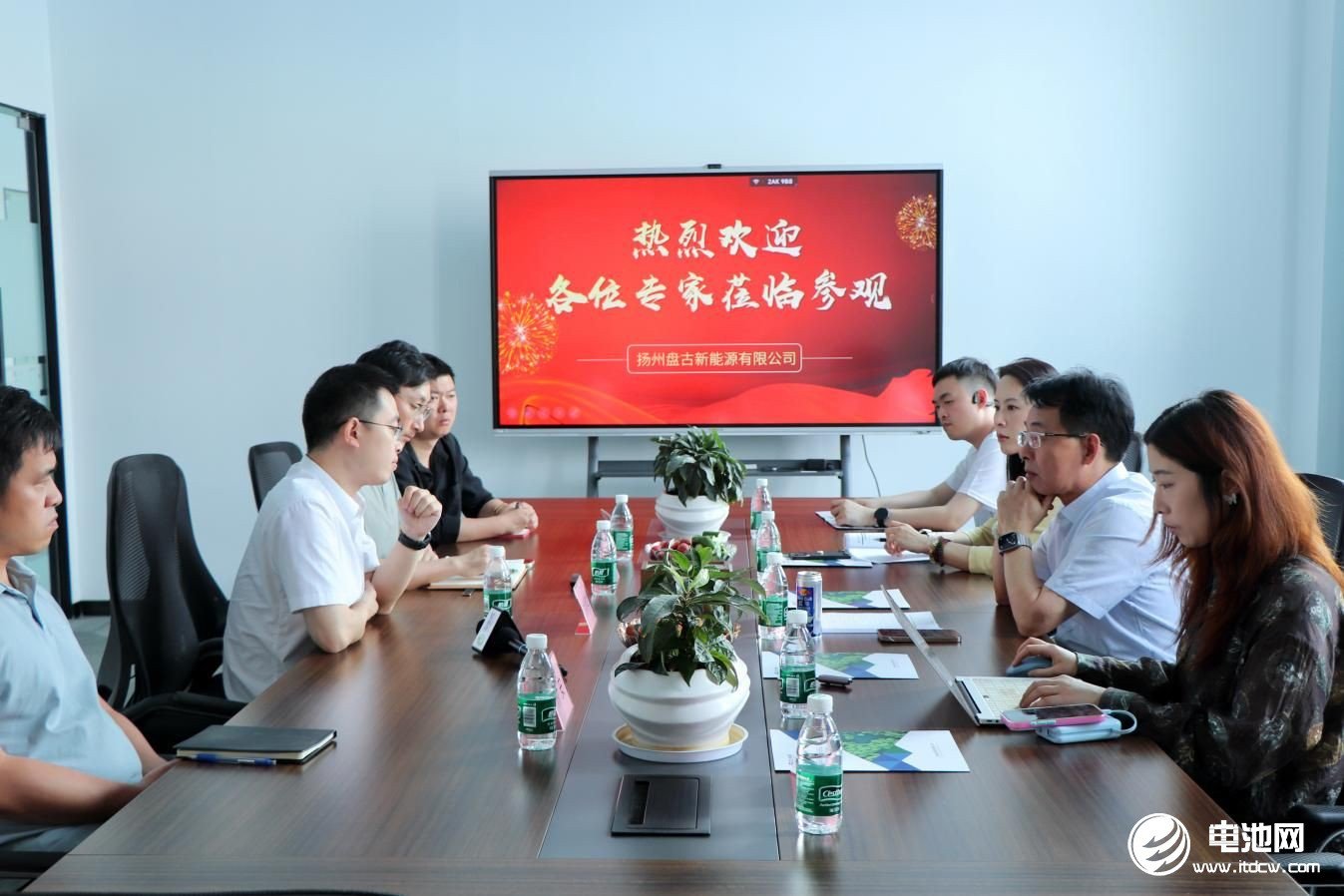 中国电池新能源产业链调研团一行到访扬州盘古