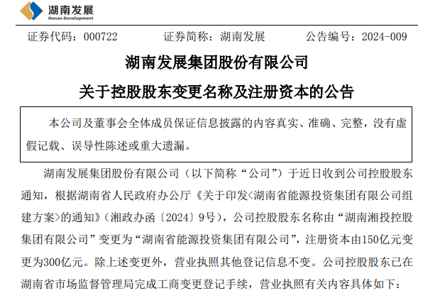 注册资本300亿元!又一省组建能源集团!