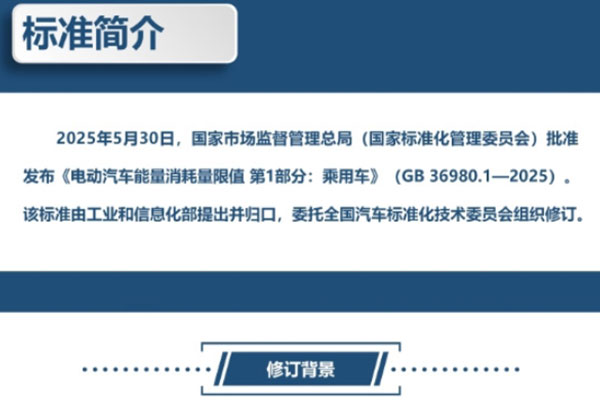 一图读懂 《电动汽车能量消耗量限值 第1部分：乘用车》