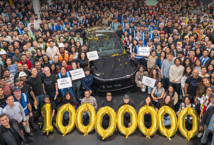 第1000万辆下线！特斯拉成为全球首个纯电动车产量破千万辆车企