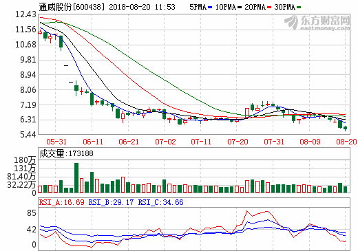 通威股份上半年盈利9.19亿元 太阳能电池产销量约3GW