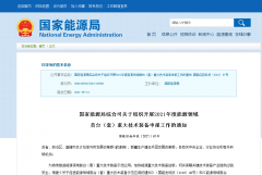 国家能源局：2021年度能源领域首台（套）重大技术装备开始申报